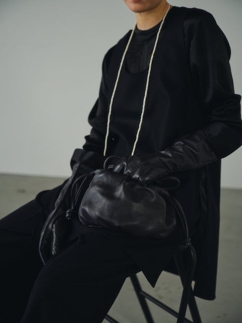 lamb leather shoulder bag